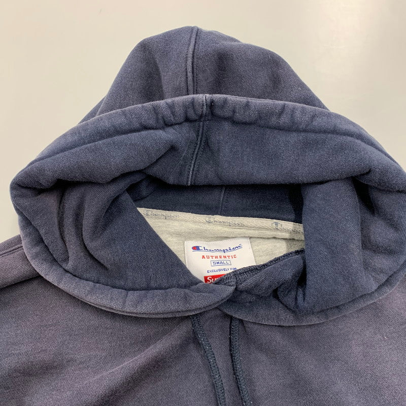 【中古品】【メンズ】 SUPREME×CHAMPION シュプリーム×チャンピオン 19SS OUTLINE HOODED SWEATSHIRT アウトライン フーデッド スウェットシャツ トップス 長袖 149-260711-cs-07-izu サイズ：S カラー：ネイビー 万代Net店