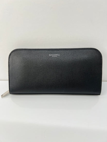 【中古品】【メンズ】 SAINT LAURENT PARIS サンローランパリ ROUND FASTENER LONG WALLET 328558 ラウンドファスナー ロングウォレット 長財布 181-260727-kk-07-hon カラー：BLACK 万代Net店