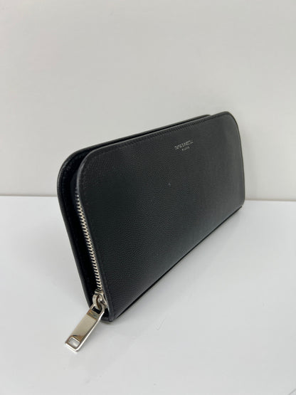 【中古品】【メンズ】 SAINT LAURENT PARIS サンローランパリ ROUND FASTENER LONG WALLET 328558 ラウンドファスナー ロングウォレット 長財布 181-260727-kk-07-hon カラー：BLACK 万代Net店