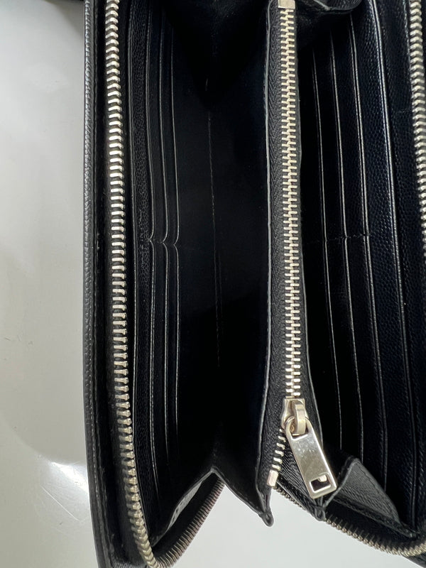 【中古品】【メンズ】 SAINT LAURENT PARIS サンローランパリ ROUND FASTENER LONG WALLET 328558 ラウンドファスナー ロングウォレット 長財布 181-260727-kk-07-hon カラー：BLACK 万代Net店