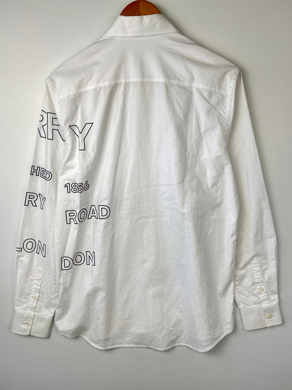 【中古品】【メンズ】 BURBERRY バーバリー 22SS HORSFERRY LOGO OXFORD SHIRT 8036768/71B ホースフェリー ロゴ オックスフォードシャツ 長袖 トップス 141-260801-kk-18-hon サイズ：XS カラー：WHITE 万代Net店