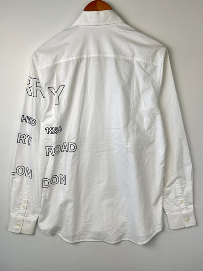 【中古品】【メンズ】 BURBERRY バーバリー 22SS HORSFERRY LOGO OXFORD SHIRT 8036768/71B ホースフェリー ロゴ オックスフォードシャツ 長袖 トップス 141-260801-kk-18-hon サイズ：XS カラー：WHITE 万代Net店