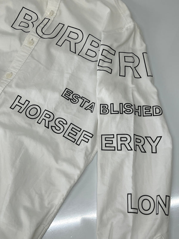 【中古品】【メンズ】 BURBERRY バーバリー 22SS HORSFERRY LOGO OXFORD SHIRT 8036768/71B ホースフェリー ロゴ オックスフォードシャツ 長袖 トップス 141-260801-kk-18-hon サイズ：XS カラー：WHITE 万代Net店
