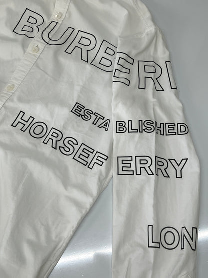 【中古品】【メンズ】 BURBERRY バーバリー 22SS HORSFERRY LOGO OXFORD SHIRT 8036768/71B ホースフェリー ロゴ オックスフォードシャツ 長袖 トップス 141-260801-kk-18-hon サイズ：XS カラー：WHITE 万代Net店