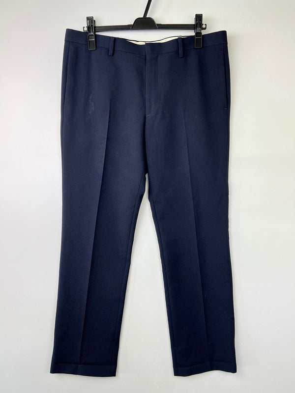 【中古品】【メンズ】 WACKO MARIA ワコマリア SLIM FIT TROUSERS GP-101-BLANKLINE RIVER スリムフィットトラウザーズ ブランクライン リバー ボトムス パンツ 153-260801-kk-27-hon サイズ：XL カラー：NAVY 万代Net店