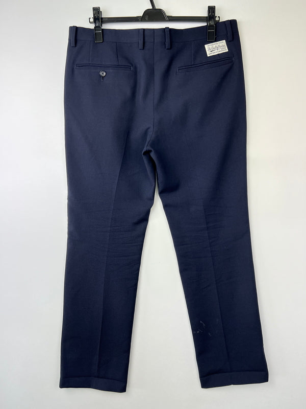 【中古品】【メンズ】 WACKO MARIA ワコマリア SLIM FIT TROUSERS GP-101-BLANKLINE RIVER スリムフィットトラウザーズ ブランクライン リバー ボトムス パンツ 153-260801-kk-27-hon サイズ：XL カラー：NAVY 万代Net店