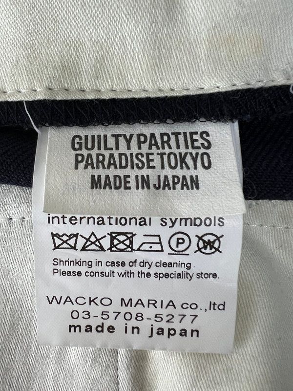 【中古品】【メンズ】 WACKO MARIA ワコマリア SLIM FIT TROUSERS GP-101-BLANKLINE RIVER スリムフィットトラウザーズ ブランクライン リバー ボトムス パンツ 153-260801-kk-27-hon サイズ：XL カラー：NAVY 万代Net店