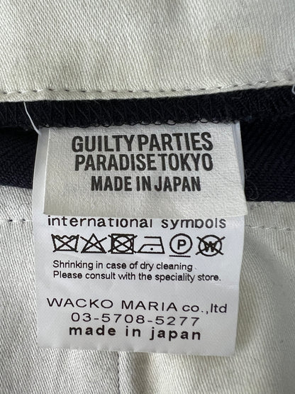 【中古品】【メンズ】 WACKO MARIA ワコマリア SLIM FIT TROUSERS GP-101-BLANKLINE RIVER スリムフィットトラウザーズ ブランクライン リバー ボトムス パンツ 153-260801-kk-27-hon サイズ：XL カラー：NAVY 万代Net店
