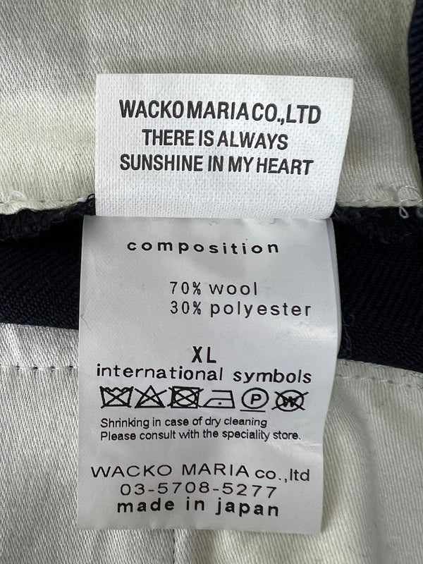 【中古品】【メンズ】 WACKO MARIA ワコマリア SLIM FIT TROUSERS GP-101-BLANKLINE RIVER スリムフィットトラウザーズ ブランクライン リバー ボトムス パンツ 153-260801-kk-27-hon サイズ：XL カラー：NAVY 万代Net店