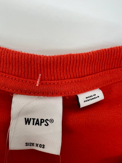 【中古品】【メンズ】 WTAPS ダブルタップス × VANS バンズ 別注 コラボ 20AW LONG SLEEVE TｰSHIRT VN0A4TRCZXT1 ロングスリーブ Tシャツ 長袖 トップス 142-260801-kk-17-hon サイズ：L カラー：ORANGE 万代Net店