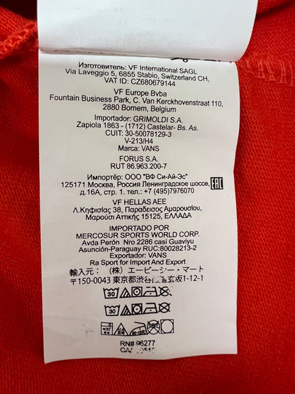 【中古品】【メンズ】 WTAPS ダブルタップス × VANS バンズ 別注 コラボ 20AW LONG SLEEVE TｰSHIRT VN0A4TRCZXT1 ロングスリーブ Tシャツ 長袖 トップス 142-260801-kk-17-hon サイズ：L カラー：ORANGE 万代Net店