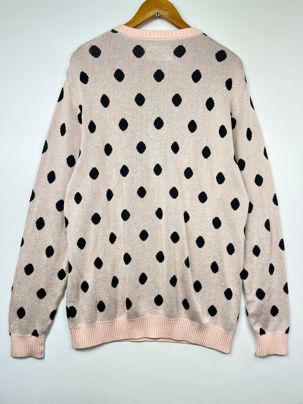 【中古品】【メンズ】 WACKO MARIA ワコマリア DOT JACQUARD KNIT SWEATER ドット ジャガード ニット セーター トップス 142-260808-SH-01-hon サイズ：XL カラー：ピンク/ブラック系 万代Net店