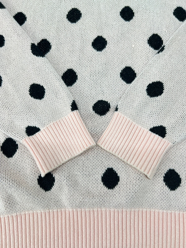 【中古品】【メンズ】 WACKO MARIA ワコマリア DOT JACQUARD KNIT SWEATER ドット ジャガード ニット セーター トップス 142-260808-SH-01-hon サイズ：XL カラー：ピンク/ブラック系 万代Net店