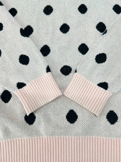 【中古品】【メンズ】 WACKO MARIA ワコマリア DOT JACQUARD KNIT SWEATER ドット ジャガード ニット セーター トップス 142-260808-SH-01-hon サイズ：XL カラー：ピンク/ブラック系 万代Net店