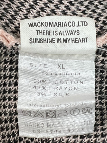 【中古品】【メンズ】 WACKO MARIA ワコマリア DOT JACQUARD KNIT SWEATER ドット ジャガード ニット セーター トップス 142-260808-SH-01-hon サイズ：XL カラー：ピンク/ブラック系 万代Net店