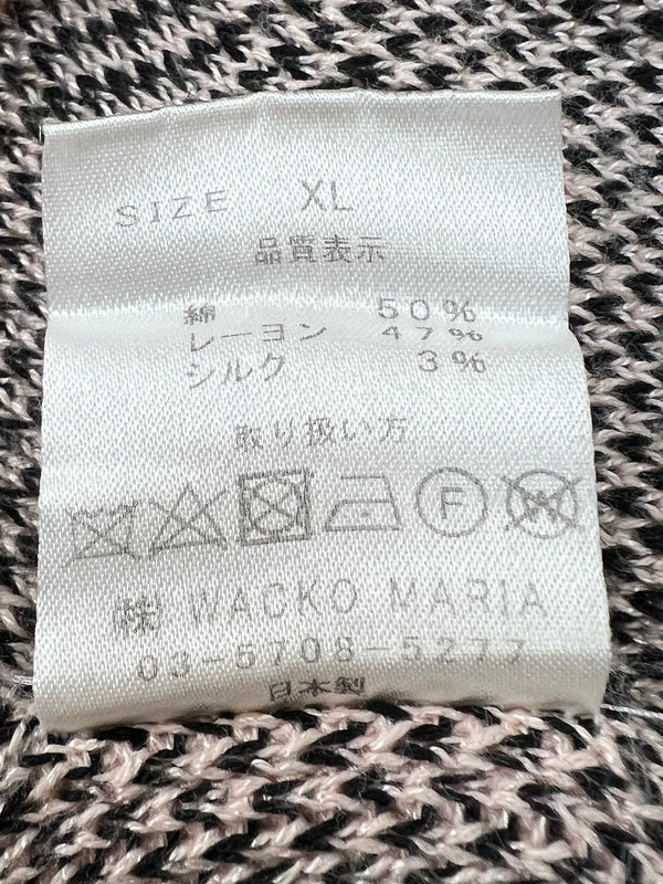 【中古品】【メンズ】 WACKO MARIA ワコマリア DOT JACQUARD KNIT SWEATER ドット ジャガード ニット セーター トップス 142-260808-SH-01-hon サイズ：XL カラー：ピンク/ブラック系 万代Net店