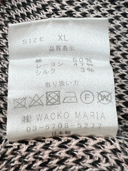 【中古品】【メンズ】 WACKO MARIA ワコマリア DOT JACQUARD KNIT SWEATER ドット ジャガード ニット セーター トップス 142-260808-SH-01-hon サイズ：XL カラー：ピンク/ブラック系 万代Net店