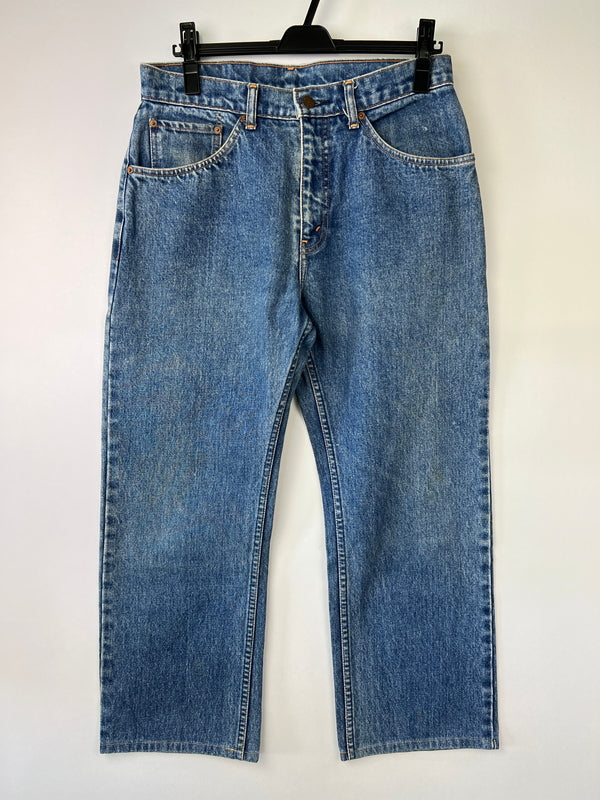【中古品】【メンズ】 LEVI'S リーバイス 80's 505 DENIM PANTS 505-0216 VINTAGE 80年代 505 デニムパンツ ボトムス ジーンズ ボタン裏刻印T05 USA製 スモールE 両面タブ 88年製造 ヴィンテージ 157-260801-kk-25-hon サイズ：32 カラー：ライトインディゴ 万代Net店