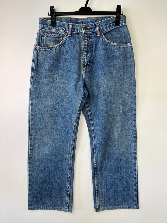 【中古品】【メンズ】 LEVI'S リーバイス 80's 505 DENIM PANTS 505-0216 VINTAGE 80年代 505 デニムパンツ ボトムス ジーンズ ボタン裏刻印T05 USA製 スモールE 両面タブ 88年製造 ヴィンテージ 157-260801-kk-25-hon サイズ：32 カラー：ライトインディゴ 万代Net店