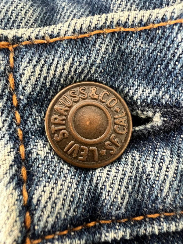 【中古品】【メンズ】 LEVI'S リーバイス 80's 505 DENIM PANTS 505-0216 VINTAGE 80年代 505 デニムパンツ ボトムス ジーンズ ボタン裏刻印T05 USA製 スモールE 両面タブ 88年製造 ヴィンテージ 157-260801-kk-25-hon サイズ：32 カラー：ライトインディゴ 万代Net店