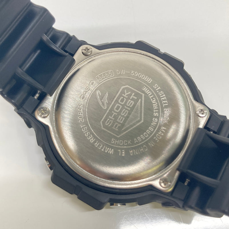 【中古美品】【メンズ】 CASIO カシオ G-SHOCK DIGITAL 5900 SERIES DW-5900BB-1DR ジーショック デジタル クォーツ 腕時計 196-260804-kk-06-hon カラー：ブラック 万代Net店