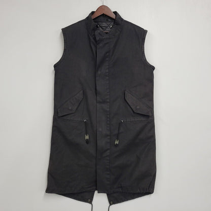 【現状渡し品】【レディース】 CHRISTIAN DADA クリスチャンダダ QUILTING LINER SWITCHING LEATHER MOD COAT キルティングライナー スイッチング レザー モッズコート 168-260829-as-18-izu サイズ：M カラー：ブラック 万代Net店