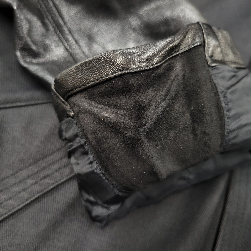 【現状渡し品】【レディース】 CHRISTIAN DADA クリスチャンダダ QUILTING LINER SWITCHING LEATHER MOD COAT キルティングライナー スイッチング レザー モッズコート 168-260829-as-18-izu サイズ：M カラー：ブラック 万代Net店