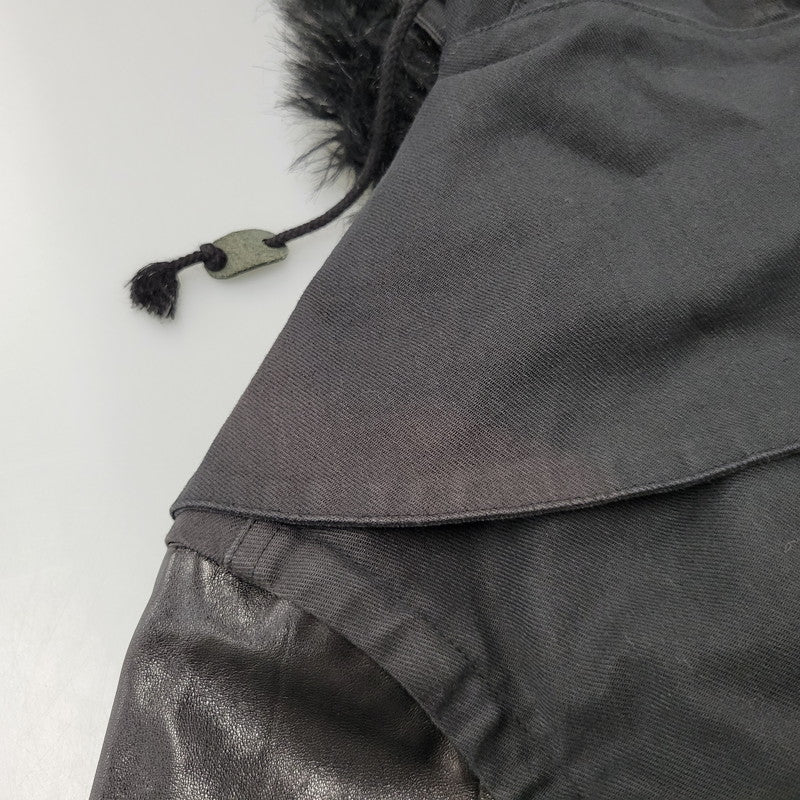 【現状渡し品】【レディース】 CHRISTIAN DADA クリスチャンダダ QUILTING LINER SWITCHING LEATHER MOD COAT キルティングライナー スイッチング レザー モッズコート 168-260829-as-18-izu サイズ：M カラー：ブラック 万代Net店