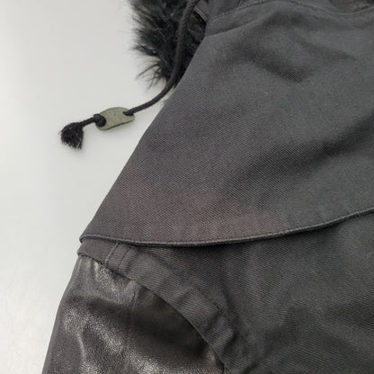 【現状渡し品】【レディース】 CHRISTIAN DADA クリスチャンダダ QUILTING LINER SWITCHING LEATHER MOD COAT キルティングライナー スイッチング レザー モッズコート 168-260829-as-18-izu サイズ：M カラー：ブラック 万代Net店