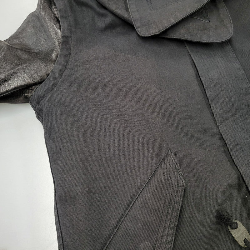 【現状渡し品】【レディース】 CHRISTIAN DADA クリスチャンダダ QUILTING LINER SWITCHING LEATHER MOD COAT キルティングライナー スイッチング レザー モッズコート 168-260829-as-18-izu サイズ：M カラー：ブラック 万代Net店