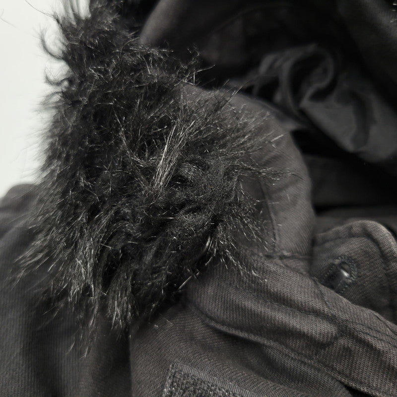 【現状渡し品】【レディース】 CHRISTIAN DADA クリスチャンダダ QUILTING LINER SWITCHING LEATHER MOD COAT キルティングライナー スイッチング レザー モッズコート 168-260829-as-18-izu サイズ：M カラー：ブラック 万代Net店