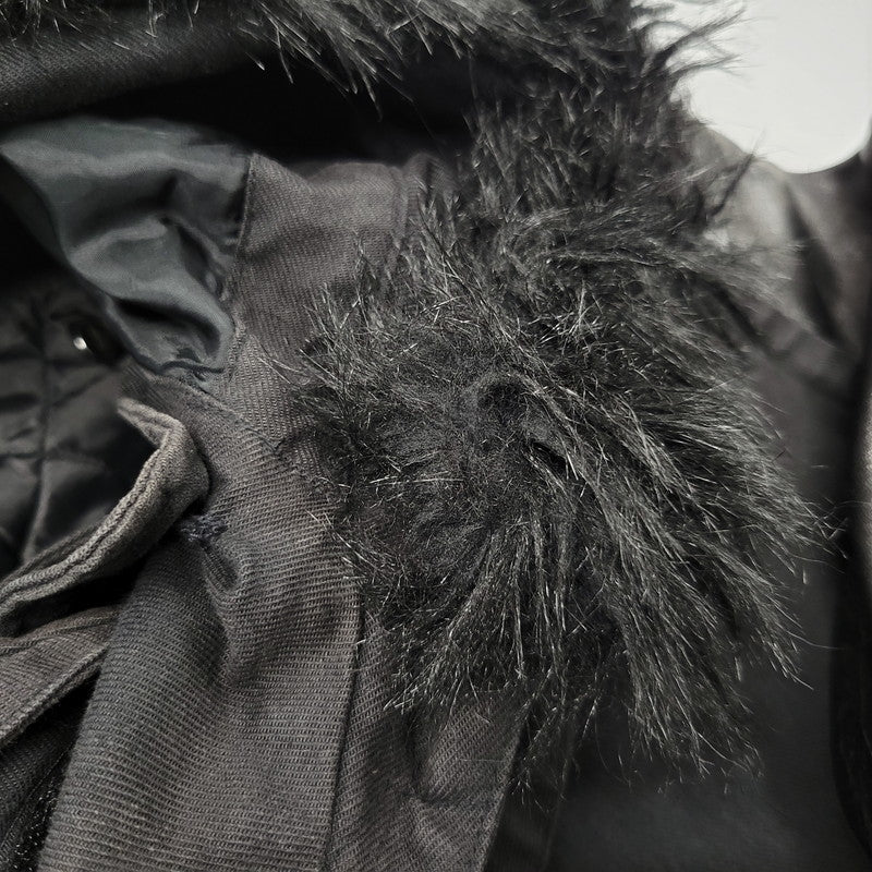 【現状渡し品】【レディース】 CHRISTIAN DADA クリスチャンダダ QUILTING LINER SWITCHING LEATHER MOD COAT キルティングライナー スイッチング レザー モッズコート 168-260829-as-18-izu サイズ：M カラー：ブラック 万代Net店