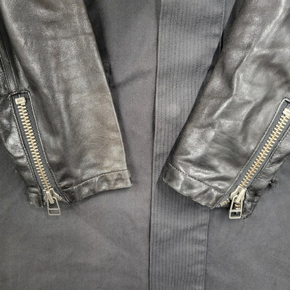 【現状渡し品】【レディース】 CHRISTIAN DADA クリスチャンダダ QUILTING LINER SWITCHING LEATHER MOD COAT キルティングライナー スイッチング レザー モッズコート 168-260829-as-18-izu サイズ：M カラー：ブラック 万代Net店