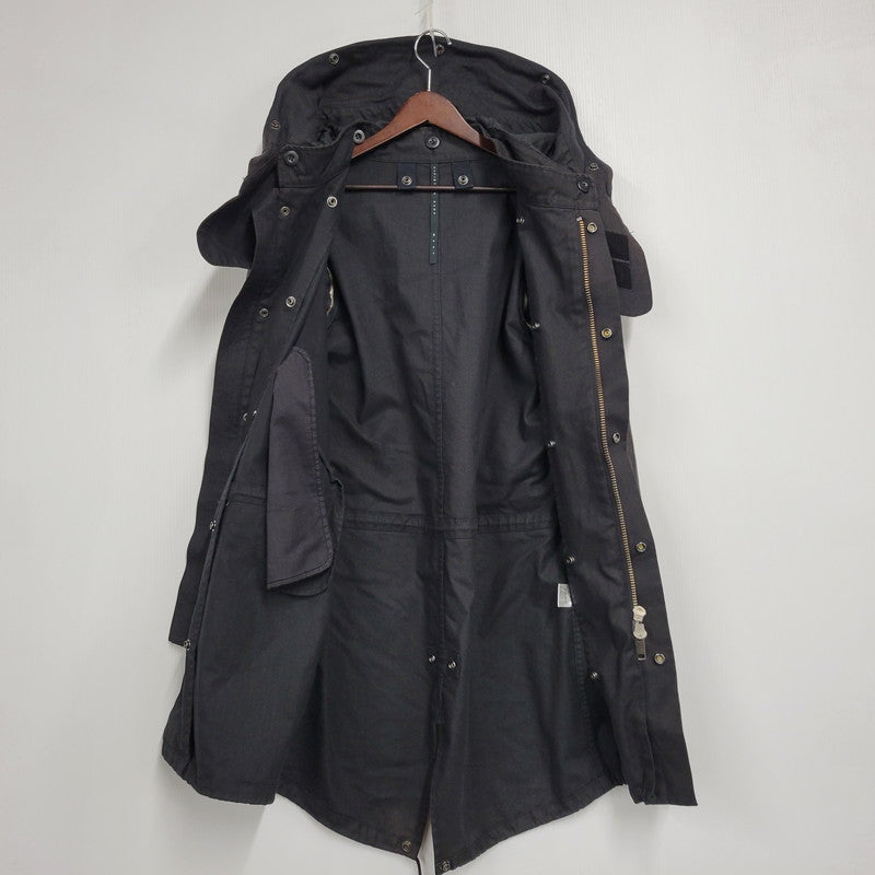 【現状渡し品】【レディース】 CHRISTIAN DADA クリスチャンダダ QUILTING LINER SWITCHING LEATHER MOD COAT キルティングライナー スイッチング レザー モッズコート 168-260829-as-18-izu サイズ：M カラー：ブラック 万代Net店