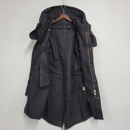 【現状渡し品】【レディース】 CHRISTIAN DADA クリスチャンダダ QUILTING LINER SWITCHING LEATHER MOD COAT キルティングライナー スイッチング レザー モッズコート 168-260829-as-18-izu サイズ：M カラー：ブラック 万代Net店