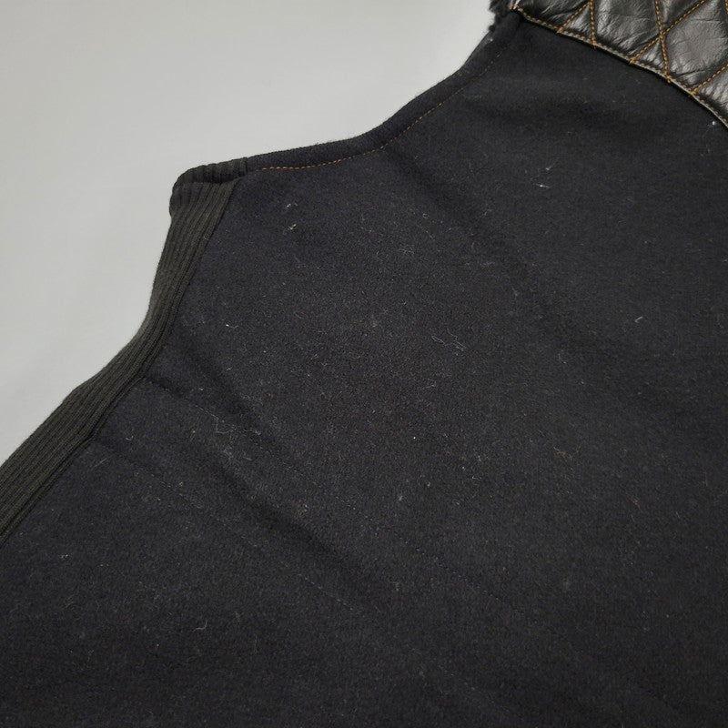 【中古品】【メンズ】 SKULL FLIGHT スカルフライト RIDERS LUMBER JACK VEST ライダース ランバー ジャック ベスト アウター 145-260812-cs-12-izu サイズ：38 カラー：ブラック 万代Net店
