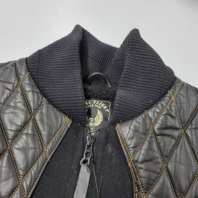 【中古品】【メンズ】 SKULL FLIGHT スカルフライト RIDERS LUMBER JACK VEST ライダース ランバー ジャック ベスト アウター 145-260812-cs-12-izu サイズ：38 カラー：ブラック 万代Net店