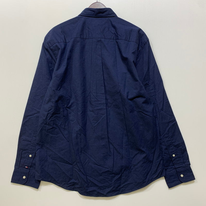 【中古美品】【メンズ】 TOMMY HILFIGER トミーヒルフィガー MW40890 ブラッシュオックスフォードクレストポケットシャツ トップス 147-260715-kh-03-izu サイズ：XL カラー：ネイビー 万代Net店