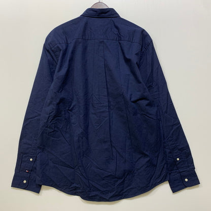 【中古美品】【メンズ】 TOMMY HILFIGER トミーヒルフィガー MW40890 ブラッシュオックスフォードクレストポケットシャツ トップス 147-260715-kh-03-izu サイズ：XL カラー：ネイビー 万代Net店