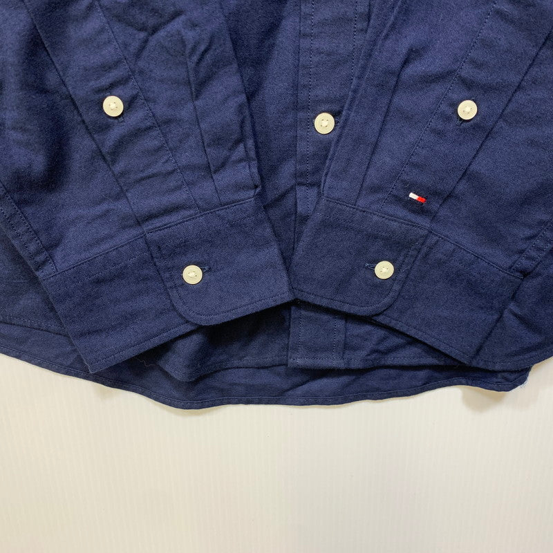 【中古美品】【メンズ】 TOMMY HILFIGER トミーヒルフィガー MW40890 ブラッシュオックスフォードクレストポケットシャツ トップス 147-260715-kh-03-izu サイズ：XL カラー：ネイビー 万代Net店