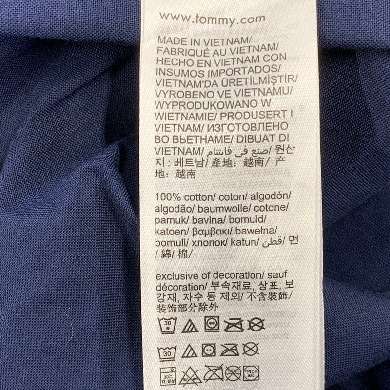 【中古美品】【メンズ】 TOMMY HILFIGER トミーヒルフィガー MW40890 ブラッシュオックスフォードクレストポケットシャツ トップス 147-260715-kh-03-izu サイズ：XL カラー：ネイビー 万代Net店