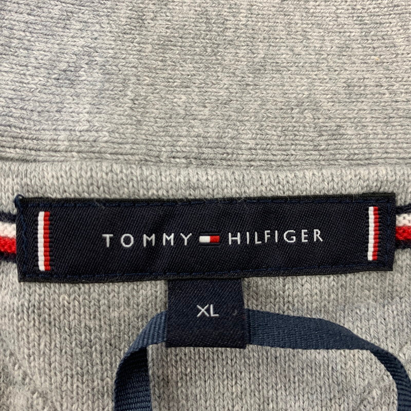 【中古美品】【メンズ】 TOMMY HILFIGER トミーヒルフィガー MW40197 コットンシルクブレンドカーディガン トップス 147-260715-kh-04-izu サイズ：XL カラー：グレー 万代Net店