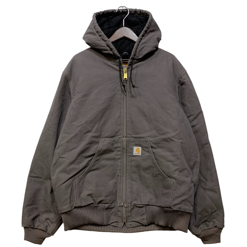 【中古品】【メンズ】 CARHARTT カーハート J140-GVL USA製 21年製 FIRM DUCK INSULATED FLANNEL-LINED ACTIVE JACKET ファーム ダック インサレーテッド フランネルラインド アクティブ ジャケット アウター 146-260905-cs-04-izu サイズ：M カラー：グレー 万代Net店