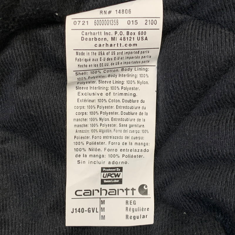 【中古品】【メンズ】 CARHARTT カーハート J140-GVL USA製 21年製 FIRM DUCK INSULATED FLANNEL-LINED ACTIVE JACKET ファーム ダック インサレーテッド フランネルラインド アクティブ ジャケット アウター 146-260905-cs-04-izu サイズ：M カラー：グレー 万代Net店