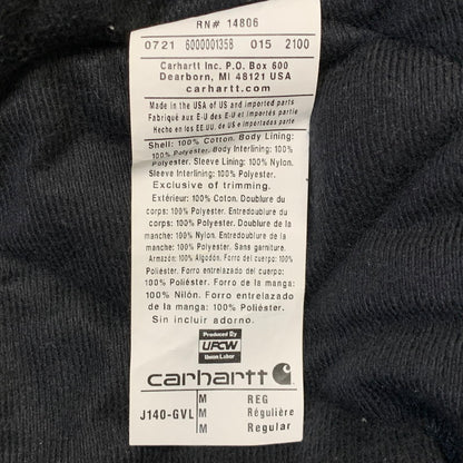【中古品】【メンズ】 CARHARTT カーハート J140-GVL USA製 21年製 FIRM DUCK INSULATED FLANNEL-LINED ACTIVE JACKET ファーム ダック インサレーテッド フランネルラインド アクティブ ジャケット アウター 146-260905-cs-04-izu サイズ：M カラー：グレー 万代Net店