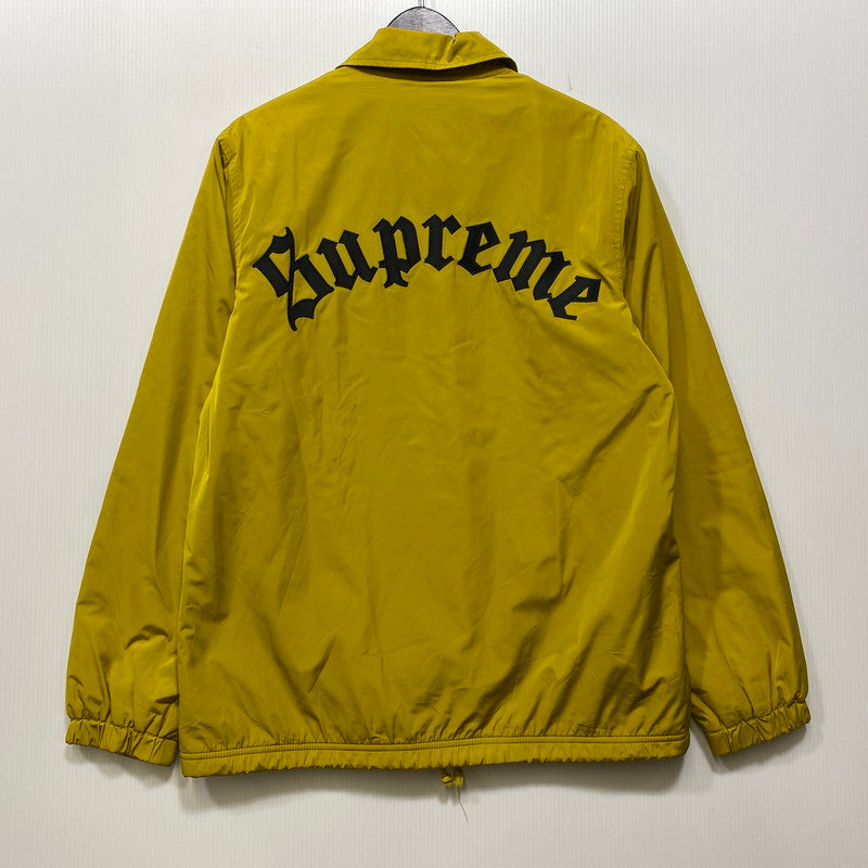 【中古品】【メンズ】 SUPREME シュプリーム 16AW OLD ENGLISH COACH JACKET オールド イングリッシュ コーチジャケット アウター 149-260904-cs-03-izu サイズ：M カラー：イエロー 万代Net店