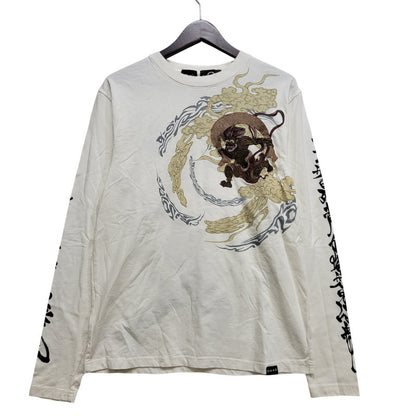 【中古品】【メンズ】 HARAKIRI ハラキリ × 牙狼 風神雷神 L S TEE ロングスリーブ Tシャツ トップス 長袖 145-260824-ya-19-izu サイズ：L カラー：ホワイト 万代Net店
