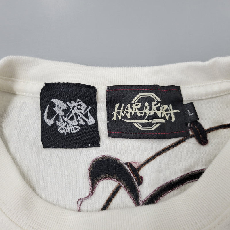 【中古品】【メンズ】 HARAKIRI ハラキリ × 牙狼 風神雷神 L S TEE ロングスリーブ Tシャツ トップス 長袖 145-260824-ya-19-izu サイズ：L カラー：ホワイト 万代Net店