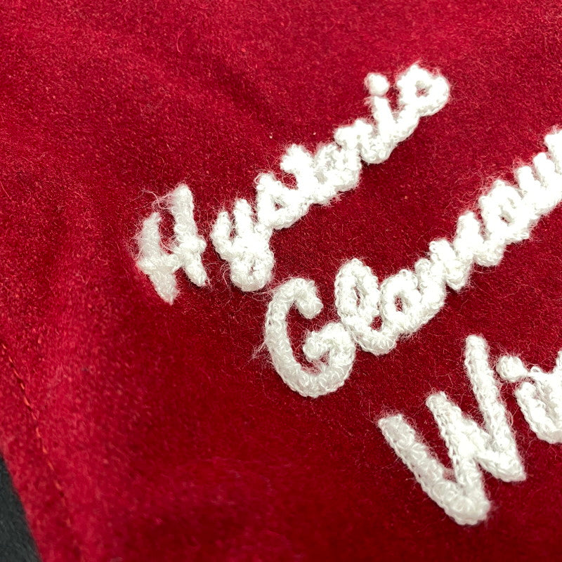 【中古品】【メンズ】 WIND AND SEA × HYSTERIC GLAMOUR ウィンダンシー ヒステリックグラマー WDS-C-HYS-24-Q2-01 VARSITY JACKET バーシティ ジャケット アウター 142-260904-cs-11-izu サイズ：XL カラー：レッド×ブラック 万代Net店
