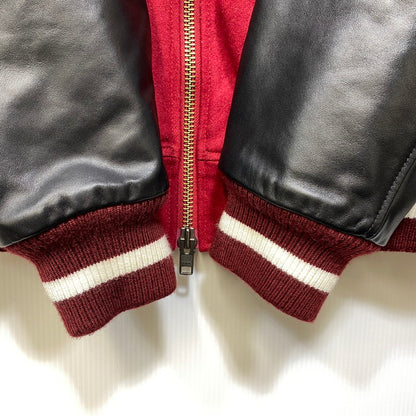 【中古品】【メンズ】 WIND AND SEA × HYSTERIC GLAMOUR ウィンダンシー ヒステリックグラマー WDS-C-HYS-24-Q2-01 VARSITY JACKET バーシティ ジャケット アウター 142-260904-cs-11-izu サイズ：XL カラー：レッド×ブラック 万代Net店